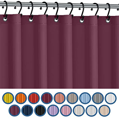 No Smell Shower Curtain Liner 72x72 Dark Purple - PEVA Plastic Shower Curtain for Bathroom, PVC-Free Waterproof Purple Shower Liner with Metal Grommets and Magnet-Weighted Bottom Hem - Washable Liner - color: Dark Purple