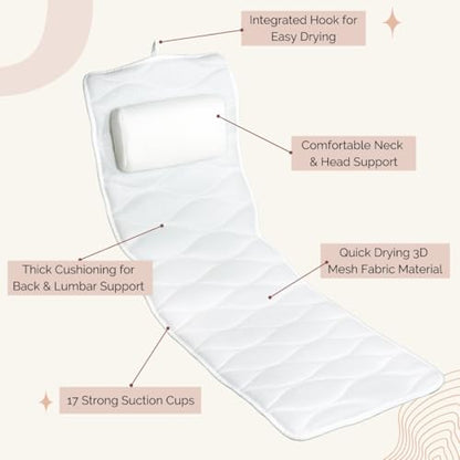 Our Full Body Bath Pillow - Ideal Bathtub Accessory for Relaxing Bath Gifts for Women - size: Full Body Bath Pillow