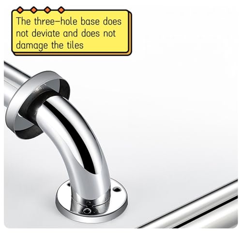 Bath Grab Rails for Elderly Anti Slip Shower Wall Grip Handle Safety Hand Rail Mobility Aids for Bathtub Toilet Kitchen Bedroom Shower - size: 23.6inch