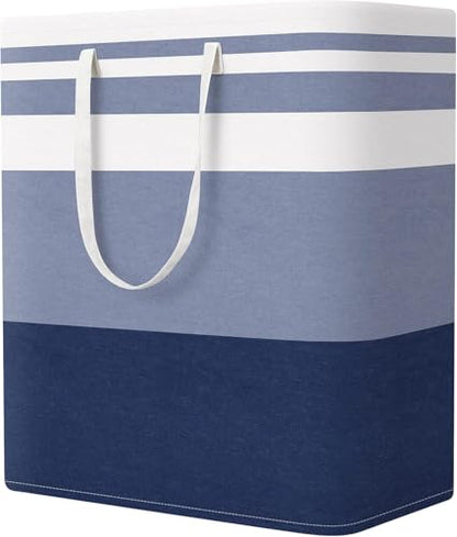 StorageRight Laundry Basket Hamper Large Collapsible Laundry Hamper with Easy Carry Handles，Freestanding Clothes Hampers for Laundry, Bedroom, Dorm, Clothes, Towels, 100L, Gradient Blue | Freestanding Clothes Hampers, Foldable design, with Easy Carry Hand