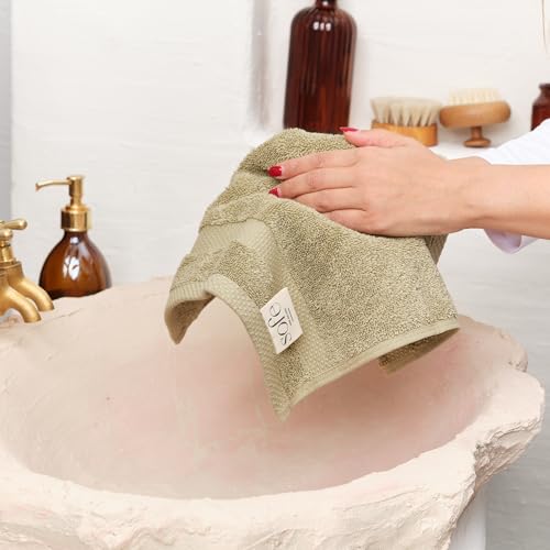 SOFE H&L | Olea Luxury Turkish Cotton Bath Towel Set of 1 : 1 Jumbo Bath Towel Green | Premium, Soft, Durable, Absorbent | XL Bath Towels Oversized - color: Green, size: Set of 1 (1 Jumbo Bath Towel)