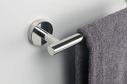 TocTen Bath Towel Bar - Thicken SUS304 Stainless Steel Bathroom Towel Holder, Towel Rod for Bathroom Heavy Duty Wall Mounted Towel Rack Hanger (12IN, Chrome) - color: Chrome, size: 12IN