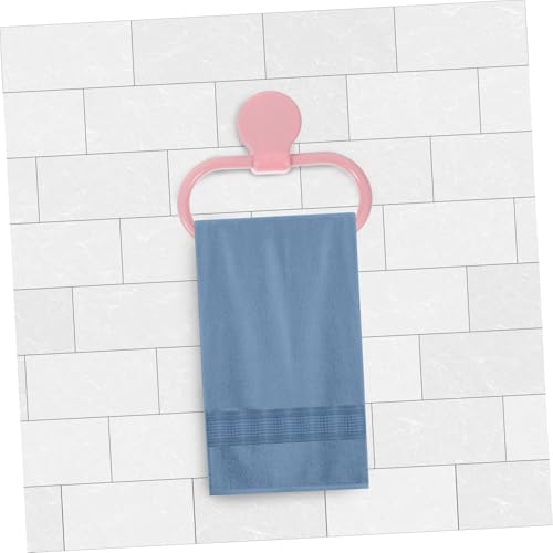 Uonlytech 2Pcs Self Adhesive Towel Ring Plastic Towel Holder for Bathroom and Kitchen No Drill Hand Towel Rack Versatile Adhesive Towel Rings for Easy Installation and Sturdy Use
