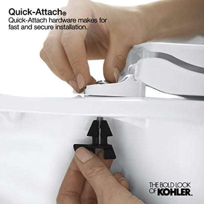 KOHLER K-4639-95 4636-G9 Cachet Quiet-Close Toilet Seat, Elongated, Ice Grey, Round - color: Ice Gray, size: Round