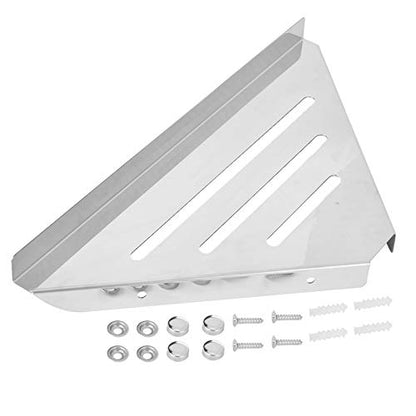 Stainless Steel Bathroom Corner Shelf, Modern Polished Wall Mounted Shelf with High Lidacity for Shower and Kitchen (Perforated version) - size: Perforated version