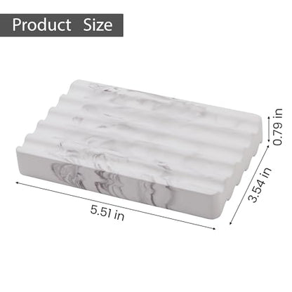 Quick Dry Diatomite Soap Dish, Water Absorbing Stone Soap Holder for Bathroom Sink, Non Slip Soap Tray for Shower or Kitchen
