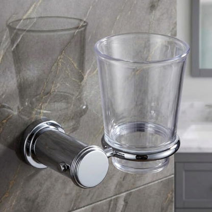 ECKOREA® Polished Chrome Tumbler Holder ECK-300C, Tumbler Included, Durable Zinc Alloy, Wall-Mounted, Screw-in - size: ECK-300C
