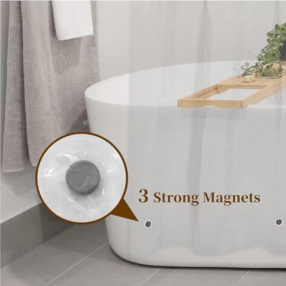 Plastic Shower Liner Clear - Premium PEVA Shower Curtain Liner with Rustproof, Waterproof Cute Lightweight Standard Size Bathroom Curtains - Clear