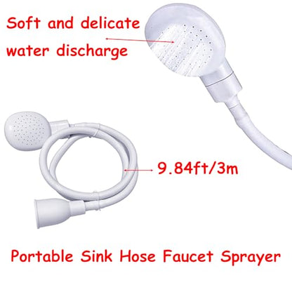 9.84ft/3m Sink Spray Hose,Shampoo Sprayer Handheld Hose Portable Sink Spraye Hose Strainers for Bathing Baby,Pets Shower,Rinsing Vegetables,Washing Hair - size: 3 m