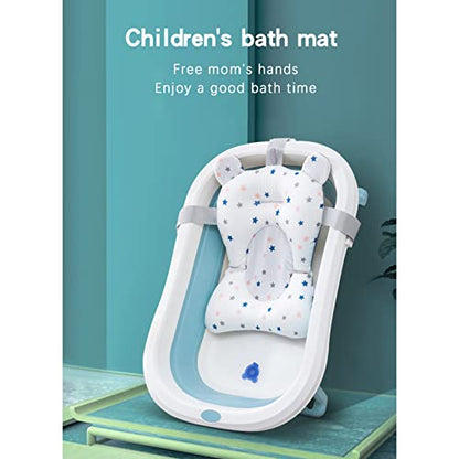 Baby Bath Cushion Support Bat Newborn Floating Bath Sling for Infant Tub (White Star, 28cm*43cm*26cm) - color: White Star