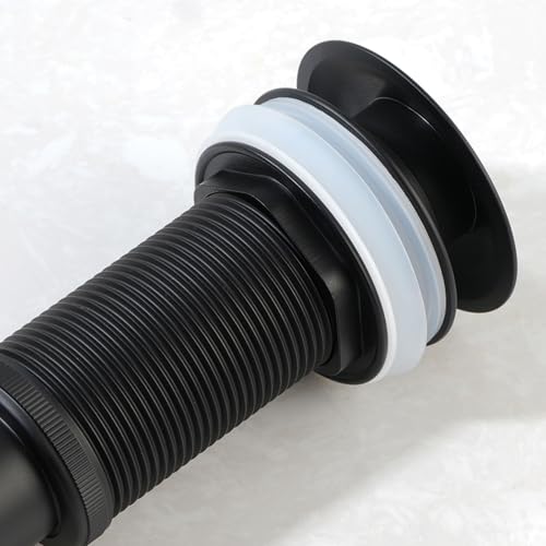 Pop-up Bathroom Sink Drain Stopper Without Overflow for Vessel Sink Lavotory Vanity, D01 (Matte Black) - color: Matte Black