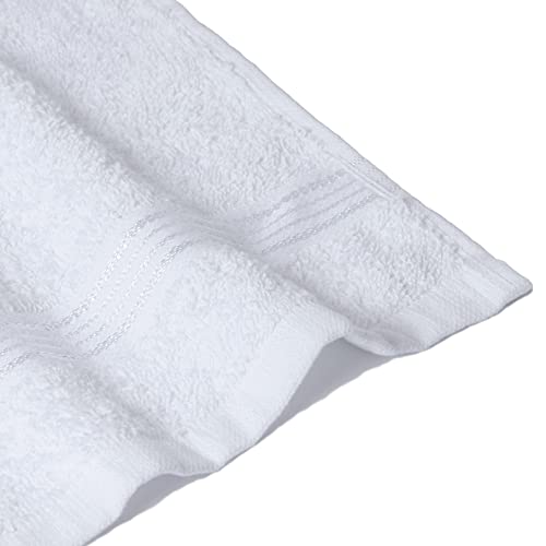 Ultra Soft Cotton Washcloths, Contains 24 Piece Face Cloths 12x12 inch, Ideal for Everyday use Face Towels, Compact & Lightweight Multi Purpose Washcloths - White - color: White, size: 24 Pack Washcloths