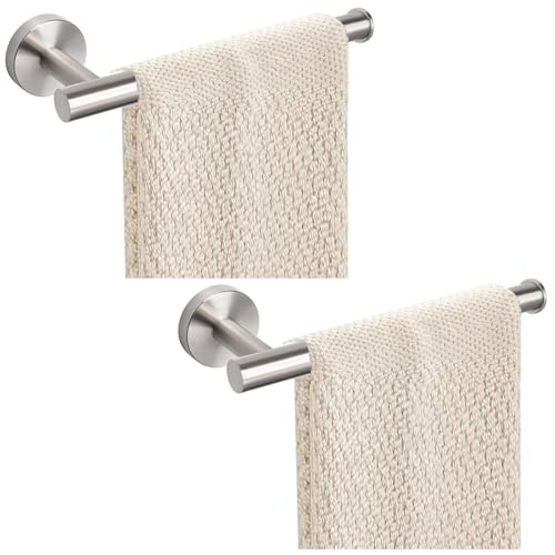 2-Piece Hand Towel Holder - 9" Modern Design Towel Ring, Thicken SUS 304 Stainless Steel Towel Holder for Bathroom Wall, Contemporary Hand Towel Rack - Brushed Nickel - color: Brushed Nickel, size: 2PCS