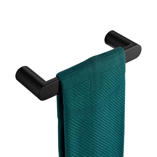 KOKOSIRI Towel Ring Holder Matte Black Hand Towel Bar for Bathroom Wall Mounted 9-Inch Towel Rack Stainless Steel Bathroom Hardware, B4010BK-L9 - color: Matte Black