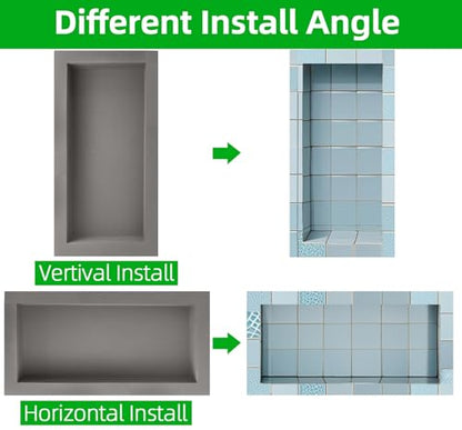 Tile Ready Shower Niche Insert 12"x28",Embedded Size 13"x29",Depth 4" | Waterproof and Ready-to-Tile Niche for Shower Wall,Recessed Showers Shelf Niches Box for Bathroom Renovation/Soap Storage - size: Inner 12"x28"/Outer 16"x32"