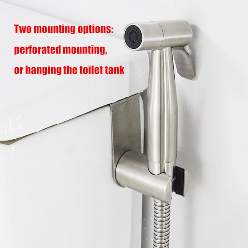 Bidet Sprayer Holder Toilet Bathroom Attachment Hanging Bracket for Handheld Shower Wand, Diaper Sprayer,Stainless Steel Holder for Hand Shower Toilet Bidet Sprayer - color: 1 Pcs