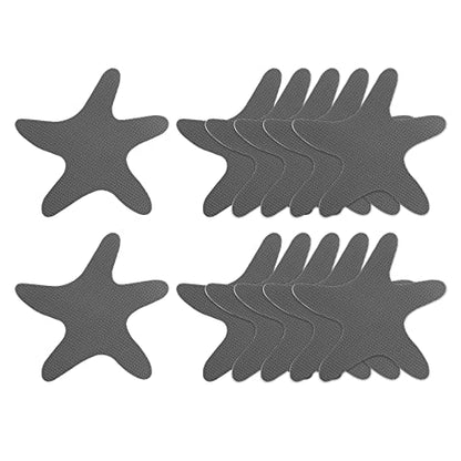 HARFINGTON 12pcs Non Slip Bathtub Stickers Bath Shower Floor 3.86" Anti-Slip Sticker Tape Starfish Style Decals for Bathroom Kitchen Bathtub Treads Stairs, Gray - color: Gray