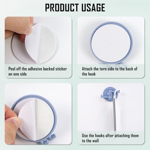 4 Pcs Mini Squeegee with Hanging Hook Shower Mirror Squeegee for Bathroom, Small Squeegee Water Scraper for Cleaning Sink, Counter, Tiles (White)