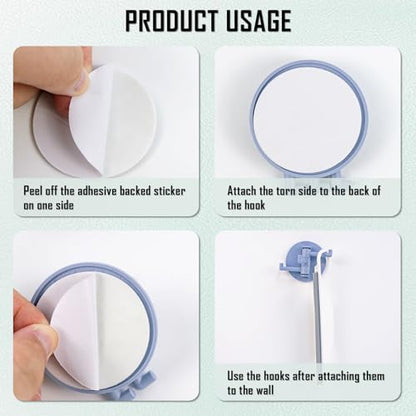 4 Pcs Mini Squeegee with Hanging Hook Shower Mirror Squeegee for Bathroom, Small Squeegee Water Scraper for Cleaning Sink, Counter, Tiles (White)