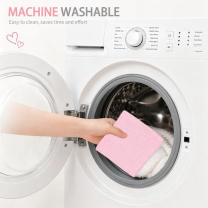 Baby Washcloths 10 Pack Rayon from Bamboo Ultra Soft Absorbent Terry Wash Cloth 10" x 10" Bath Towels for Face Burp Wipes Reusable Lightweight Newborn Essentials Shower Gift Set - color: Pink