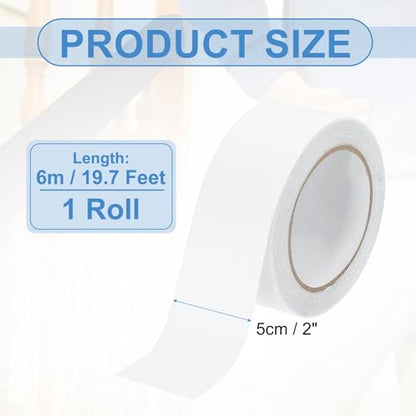 PATIKIL 2 Inch x 20 Feet Non-Slip Grip Tape, Waterproof Non-Abrasive Traction Tape Self-Adhesive Cushion Pad Strips for Handrails Game Controllers Ovens- 1 Roll (Clear) - color: Clear, size: 2 Inch x 20 Feet