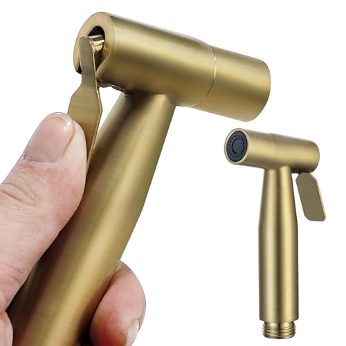 BARROCK 2 Pack Bidet Sprayer Head Only, Stainless Steel Handheld Shattaf Jet Spray for Toilet, Baby Cloth Diaper Sprayer with Adjustable Water Pressure Control, Brushed Gold - color: Brushed Gold