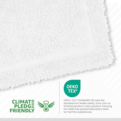 Martex Ringspun Bath Rug, 20" x 30", White | 100% Cotton, Super Soft, Super Absorbent, Non-Slip, Quick Drying - color: White