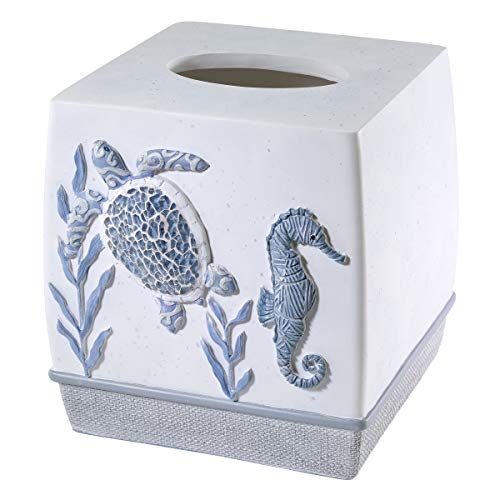 Avanti Linens - Tissue Box Cover, Coastal Home Decor, Caicos - size: Tissue Box Cover