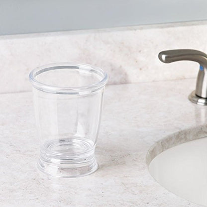 iDesign 45220 Franklin Tumbler, Clear, Pack of 1, Tumber | Countertop or Vanity Storage - style: Pack of 1