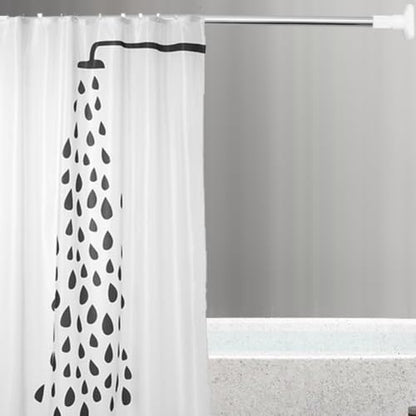 KALLORY Adjustable Tension Rod 19.7-31.5 Inch Spring Curtain Rod | Stainless Steel Rod No Drill Shower Curtain Rod for Bathroom Closet and Home Organization