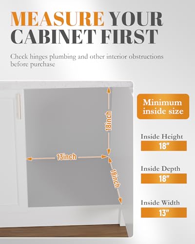 Pull Out Trash Can Under Cabinet, Under Sink Slider for 7-11 Gal Bins | Heavy Duty Sliding Garbage Can Organizer with Smooth Slides, Requires 12.5"W x 17.5"H Opening, Sliver(Trash Can Not Included) - color: Silver