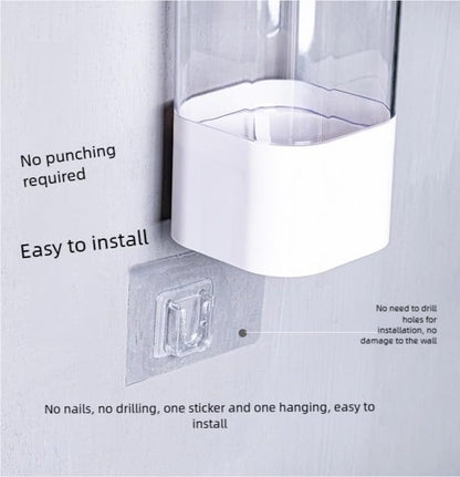 Wall Mounted Cup Dispenser Holder for 3-5oz Paper & Plastic Cups - Paste Plate Adhesive Mount for Bathroom, Office, Home, Gym, Hospital - Compact Cup Storage Solution (White-1pcs)