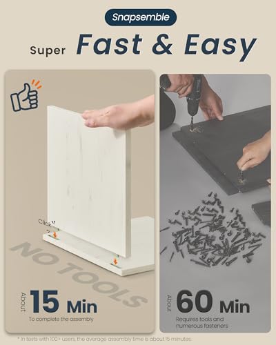 SONGMICS HOME Snapsemble Assembly Bathroom Storage Cabinet, 66.9-Inch Tall | Slim Narrow Freestanding Cabinet, 11.8-Inch Wide, Adjustable Shelves, Rustic White, HOPU Collection UBBC667WJ02S - size: 1 Pack