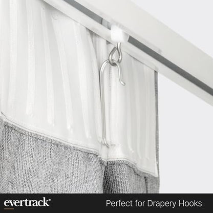 Roller Carriers with Eyelet Rings - Dual Wheel Carriers for Ceiling Mounted Curtain Track with Stainless Steel Loops for Drapery Hooks - Pack of 25 - size: Eyelet Rings - 25
