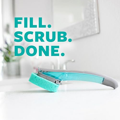 Scotch-Brite Scrub Tub & Shower Wand 2 Pack, Bathroom Cleaning Wands with Silicone Blade and Refillable Handle for Soap Scum Removal on Tubs, Showers, Glass Doors, Tile and Bathroom Walls - size: 2 Pack