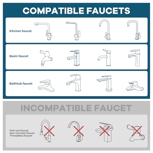 Sink Faucet Quick Connector - Faucet to Hose Adapter for Kitchen/Bathroom Connect Shower Hose, Garden Hose, Portable Washing Machine, Pet Bathing Durable Chrome Finish (Faucet Adapter) - size: Faucet Adapter