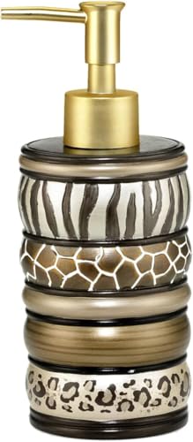 Zahari Home Safari Stripes Stylish Soap Dispenser Modern Classic Luxury Decor Animal Print Western Design Lotion Pump - color: Safari Stripes