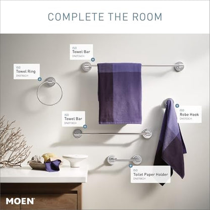 Moen DN0786CH Iso Bathroom Hand Towel Ring, Chrome - size: (Pack of 1)