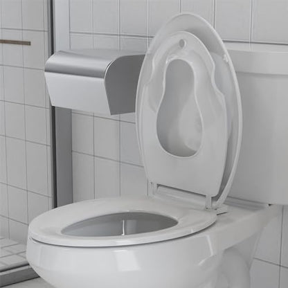 GarveeTech Elongated Toilet Seat with Built-in Toddler Seat & Slow Close - Potty Training Toilet Seat for Adult and Child, Magnetic Hinge, Safe PP Material, Easy to Clean, White - color: White-1, size: Elongated with Toddler Seat