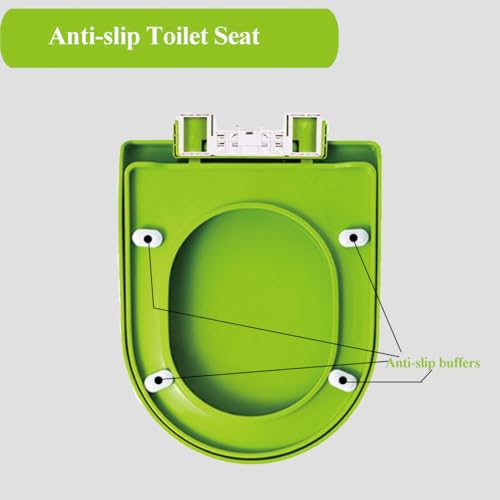 Soft Close Toilet Seat, Round Toilet Seat Cover, Quiet and Slow Close Toilet Lid and Seat, Quick Release, Easy to Install Also Easy to Clean, O-Shaped, PP,Royal Blue,36x41cm - color: Royal Blue