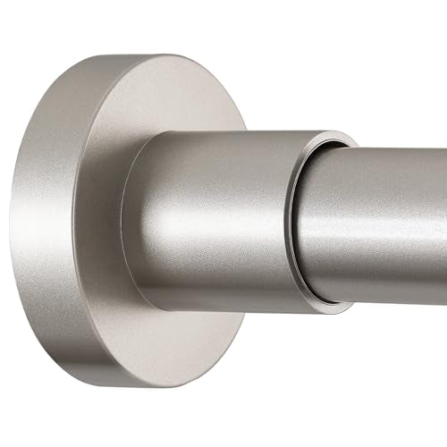 BRIOFOX Shower Curtain Rod Adjustable 18-64 Inch, Stainless Steel Spring Tension Shower Rod No Drilling Non Slip, Silver - color: Silver, size: 18-64 Inch
