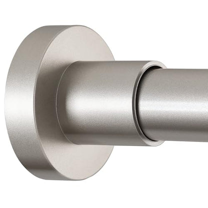 BRIOFOX Shower Curtain Rod Adjustable 18-64 Inch, Stainless Steel Spring Tension Shower Rod No Drilling Non Slip, Silver - color: Silver, size: 18-64 Inch
