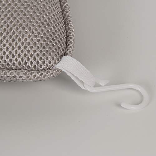 Non- Slip Sponge Bathtub Pillow with Suction Cups Head Pillow Neck Shoulder Support Cushion for Home Hotel Grey