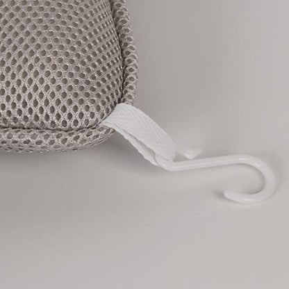 Non- Slip Sponge Bathtub Pillow with Suction Cups Head Pillow Neck Shoulder Support Cushion for Home Hotel Grey