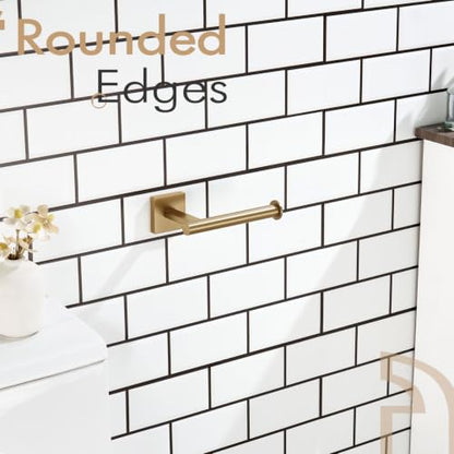 KOKOSIRI Toilet Paper Holder Toilet Roll Holders Hold Mega Rolls Kitchen Bathroom Tissue Paper Dispenser Champagne Bronze Stainless Steel, B2008CPG - color: Champagne Bronze, size: Vertical