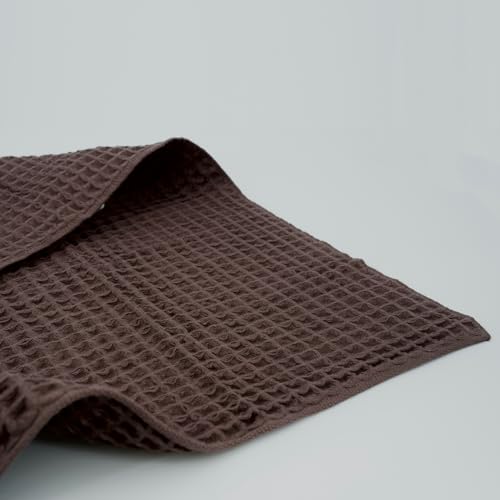 Luxury Organic Japanese Cotton Waffle Bath Towel | Thick, Absorbent, Quick Dry Bathroom Towels for Shower, Sauna, Onsen| Hotel & Spa Quality, Gift-Ready (Dark Cocoa, Bath Sheet (2 Pack)) - color: Dark Cocoa, style: Bath Sheet (2 Pack)