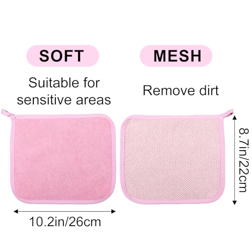 Molain 20 Pcs Exfoliating Washcloths, Double Sided Wash Cloths for Showering, Exfoliating body scrubber, Exfoliating Shower Towel for Women and Men