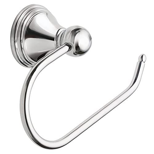 Moen Preston Single Post Toilet Paper Holder, Wall Mounted with Hardware, European Open Arm Design, Chrome, DN8408CH - color: Chrome, size: 2-3/8 x 6-1/2 Inch