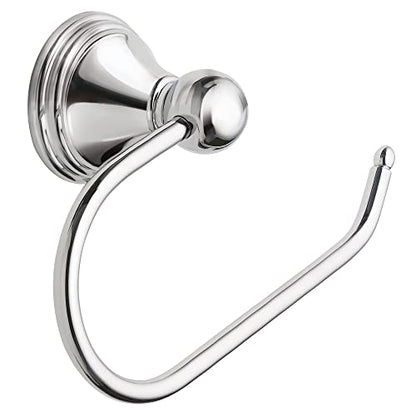 Moen Preston Single Post Toilet Paper Holder, Wall Mounted with Hardware, European Open Arm Design, Chrome, DN8408CH - color: Chrome, size: 2-3/8 x 6-1/2 Inch