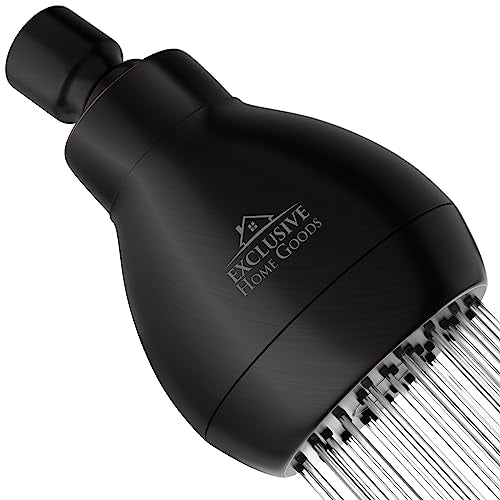 High Pressure Shower Head - Powerful Deluxe Bathroom Showerhead with Strong Spray Stream Universal Fit Works with High and Low Water Flow 1.8 - color: Oil Rubbed Bronze, size: 1.8 GPM